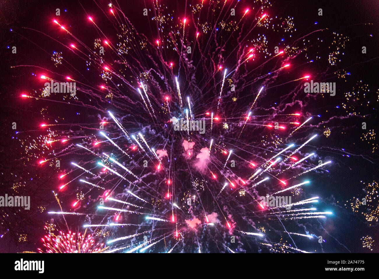 spectacular Fireworks Stock Photo