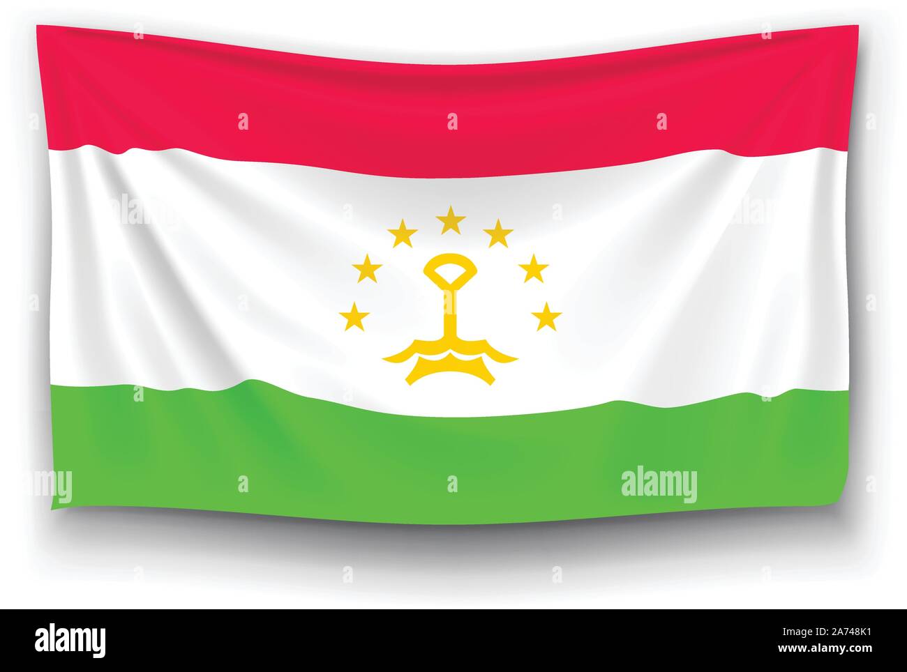flag of tajikistan Stock Vector