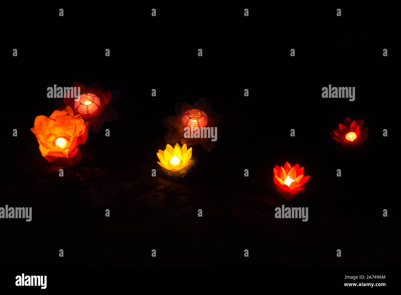 Lantern candle floating river hires stock photography and images Alamy