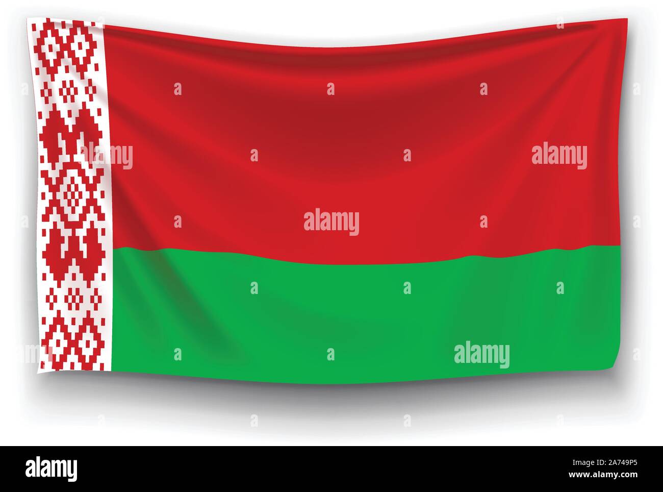 flag of belarus Stock Vector