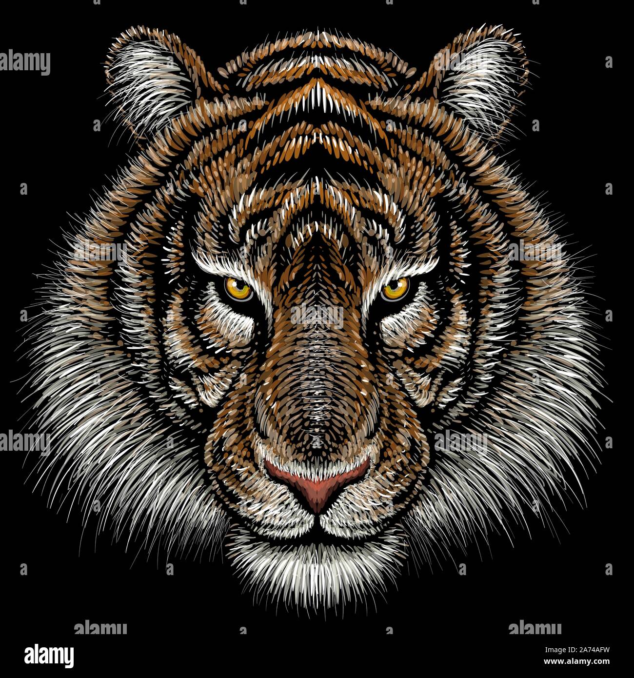 Tiger Print Vector Art & Graphics