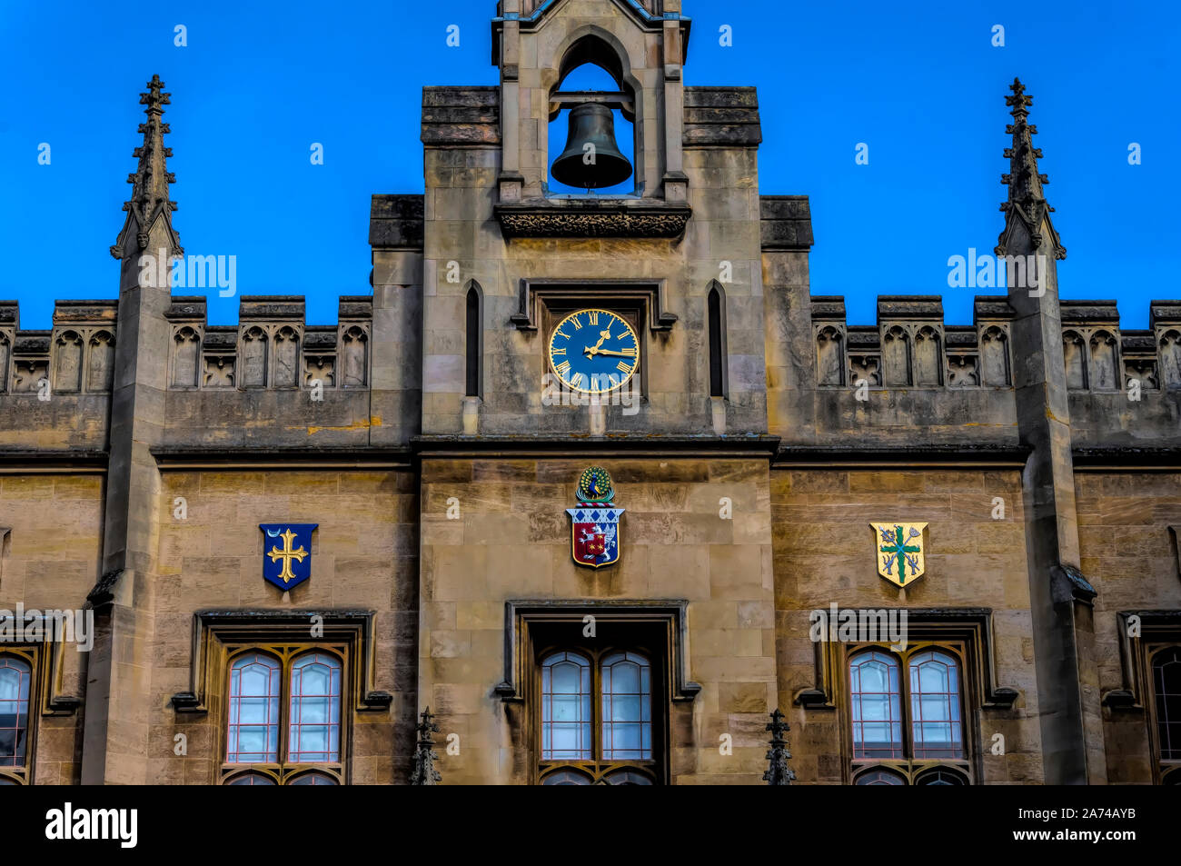 Fabulous Courtyard Of Cambridge University Stock Photo