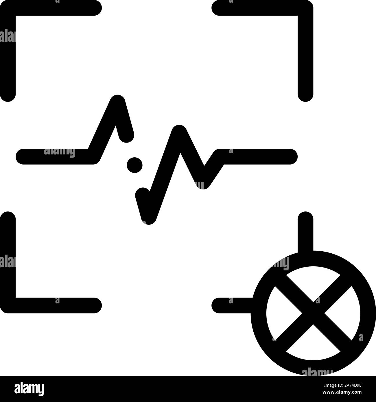 Cancel Action Voice Control Icon Vector Illustration Stock Vector