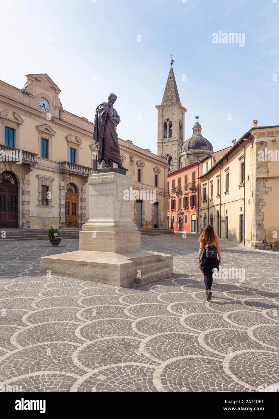 Sulmona (Abruzzo, Italy) - An artistic city in province of L'Aquila, in the heart of Abruzzo region, Majella National Park, famous for the comfits. Stock Photo