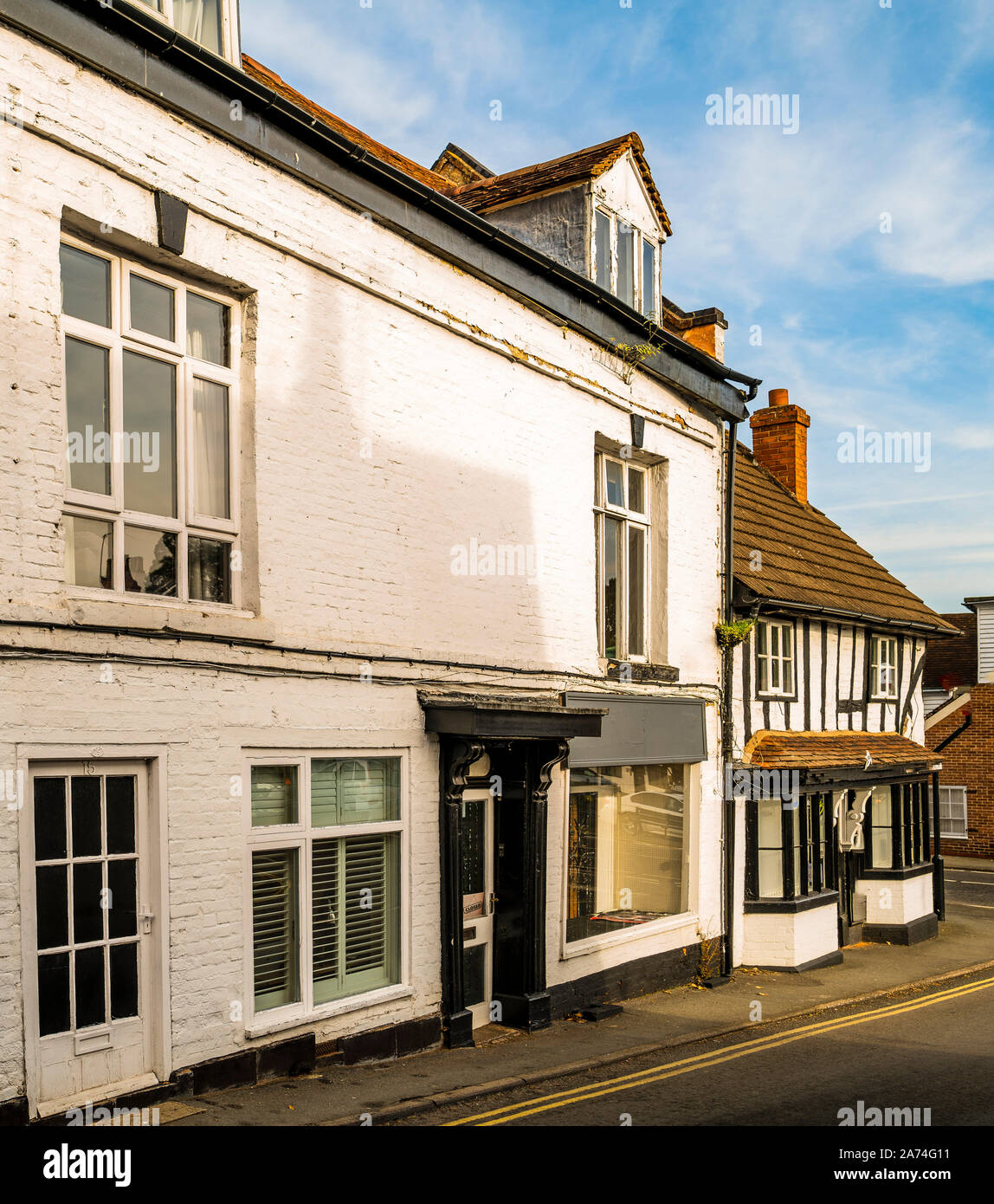 old half timbered houses alvechurch worcestershire england uk Stock