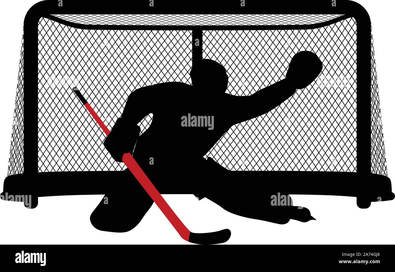 Hockey Goalie in Silhouette