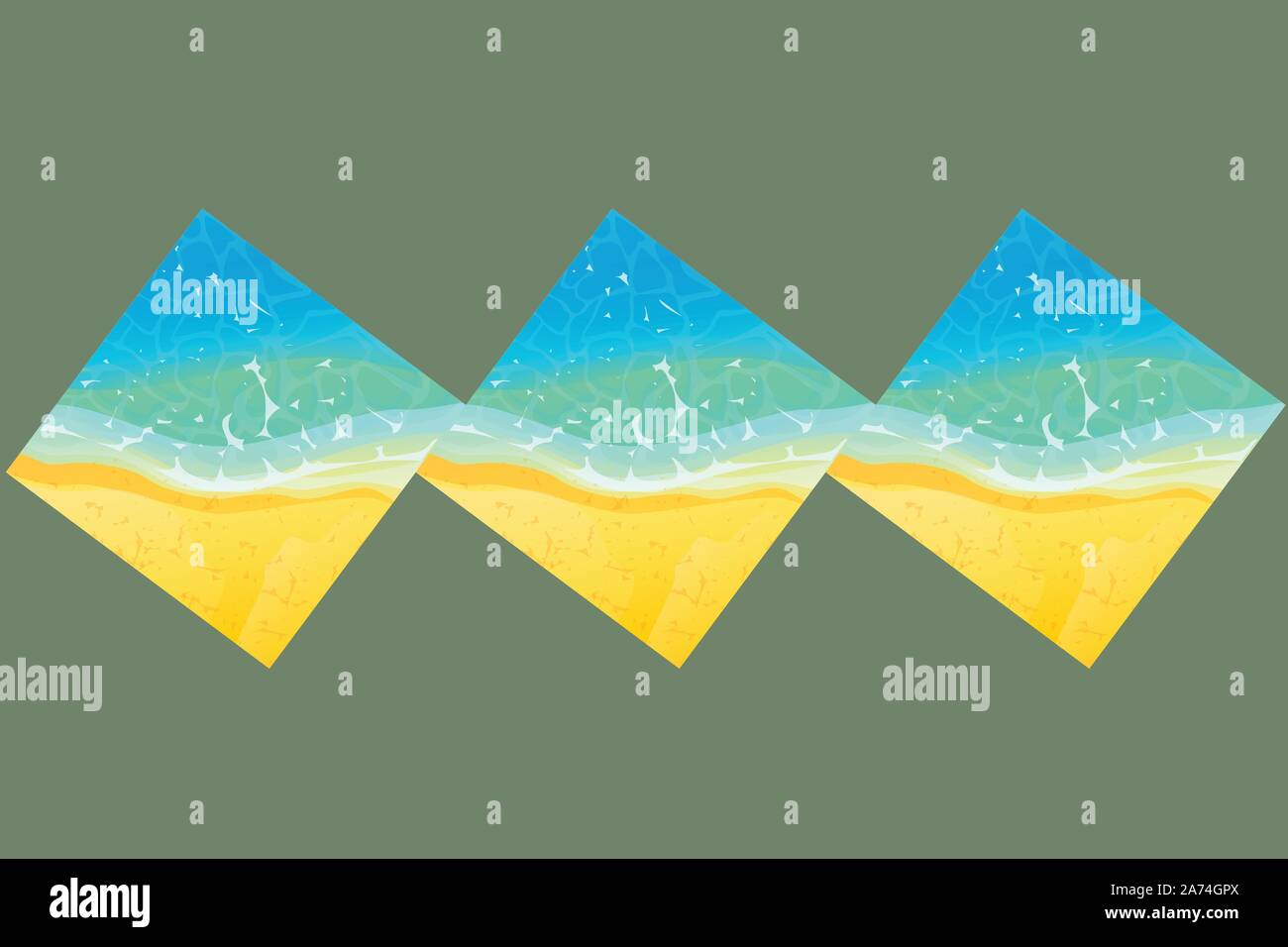 three coast Stock Vector