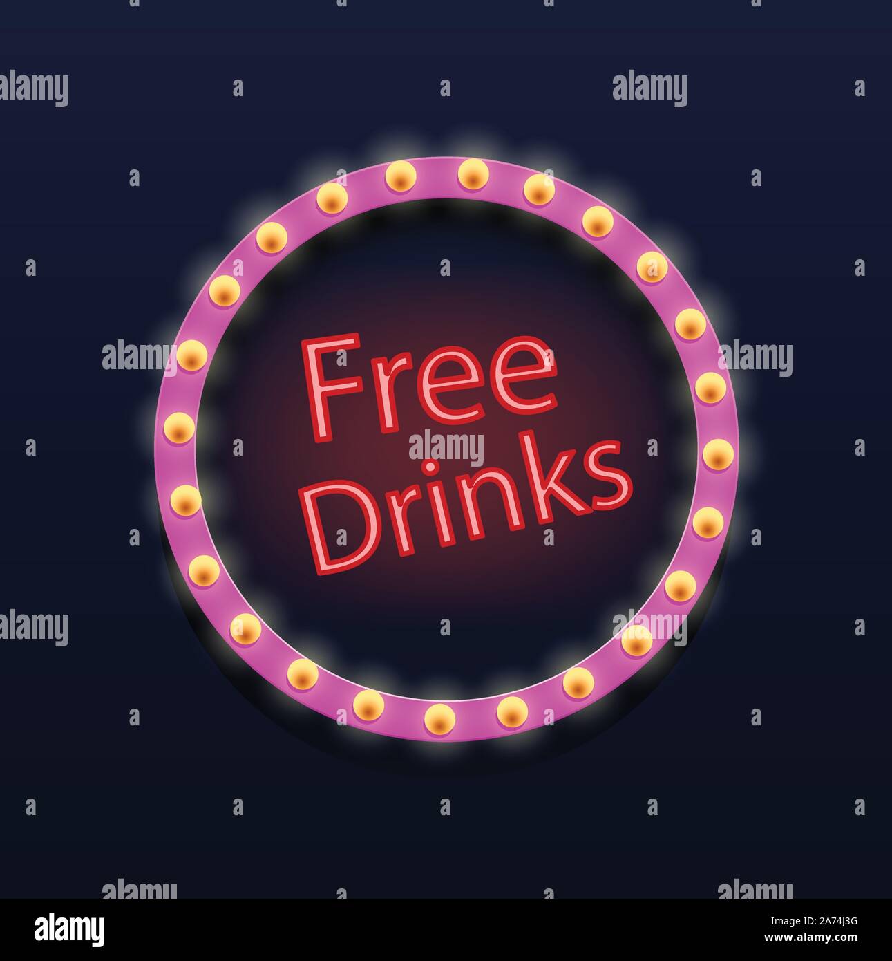 light sign on dark Stock Vector