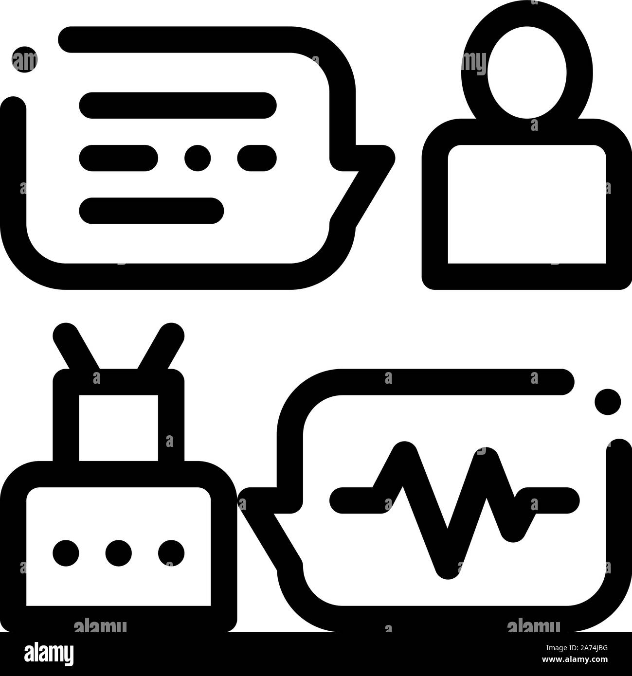 Connection Function Device Voice Control Icon Vector Illustration Stock ...