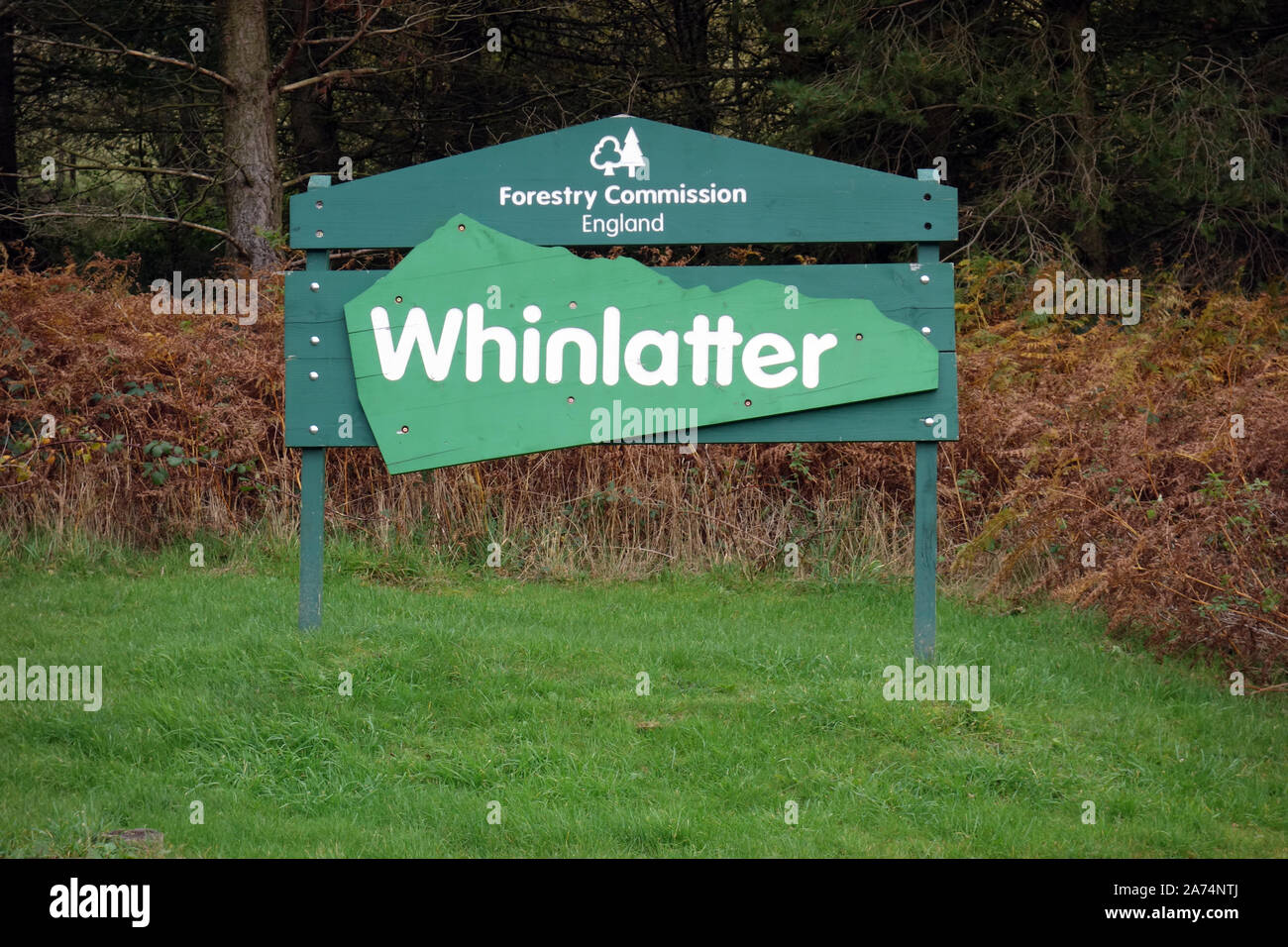 Wooden Sign for Forestry Commission Whinlatter, Lorton, Whinlatter Pass, Lake District National