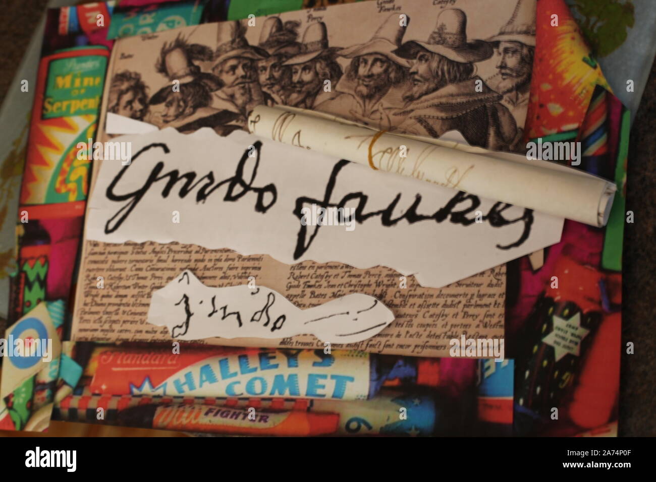 Scrapbook Collage Guy Fawkes Signature Before And After Torture scrapbook-collage-guy-fawkes-signature-before-and-after-torture