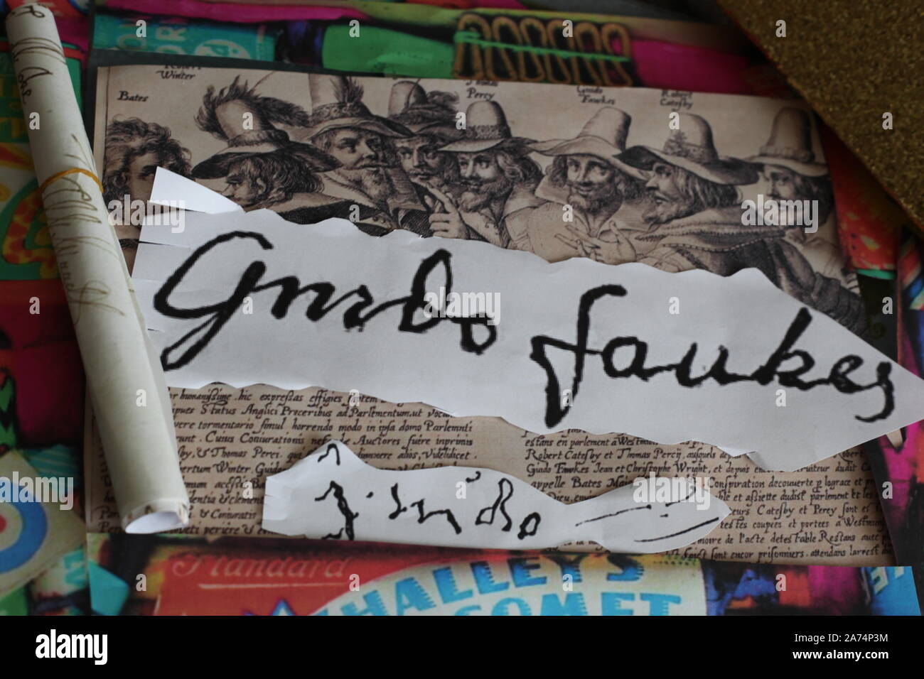 Scrapbook Collage Guy Fawkes Signature Before And After Torture scrapbook-collage-guy-fawkes-signature-before-and-after-torture