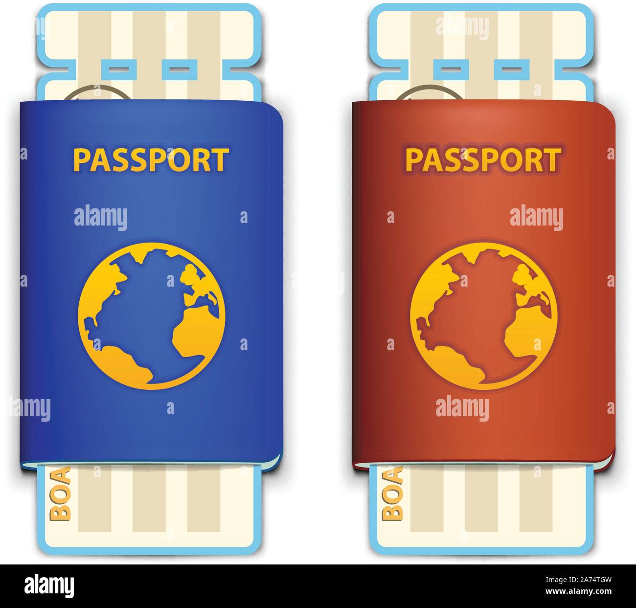 travel passports Stock Vector