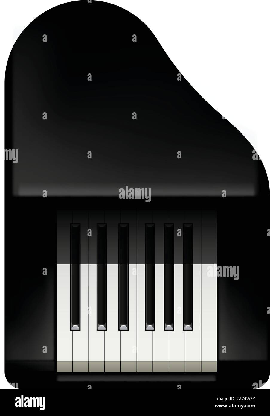 picture of piano short Stock Vector