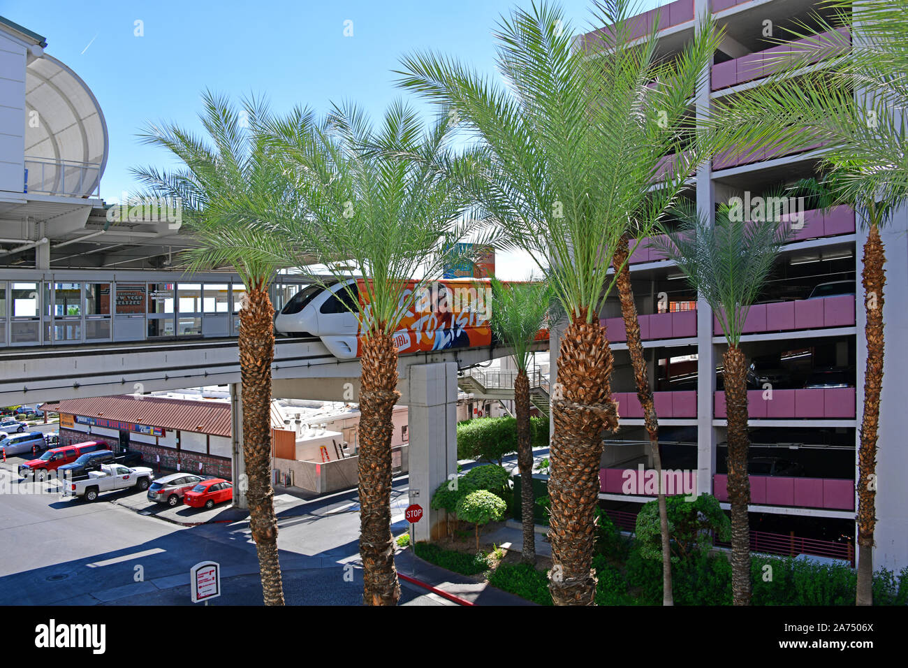Flamingo & Caesars Palace Monorail Station. Las Vegas NV, USA 0930