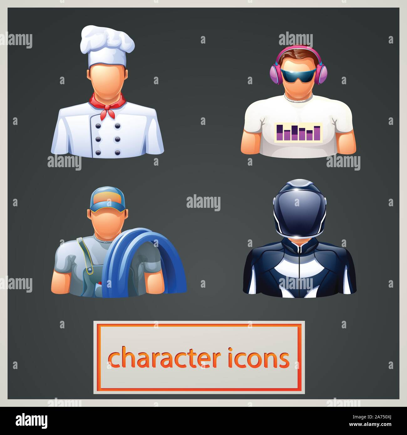 set icons Stock Vector