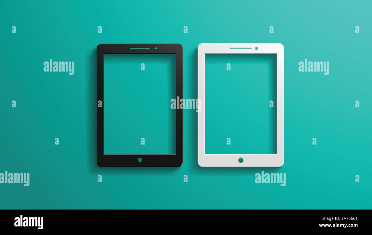 tablet black and white 2 Stock Vector Image & Art Alamy