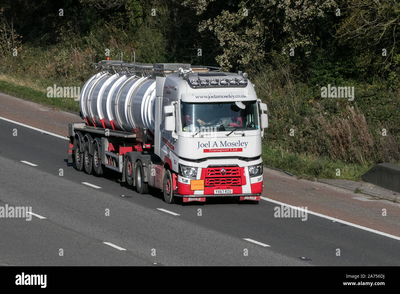 Joel A Moseley tanker transport renault articulated truck Stock Photo