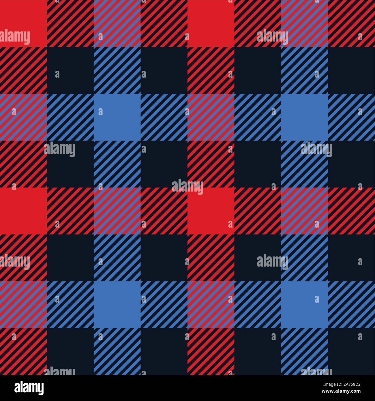 Plaid Pattern Vector In Blue And White Seamless Tartan Check Graphic For  Flannel Shirt Skirt Scarf Jacket Blanket Throw Other Modern Spring Autumn  Winter Everyday Fashion Textile Design Stock Illustration - Download