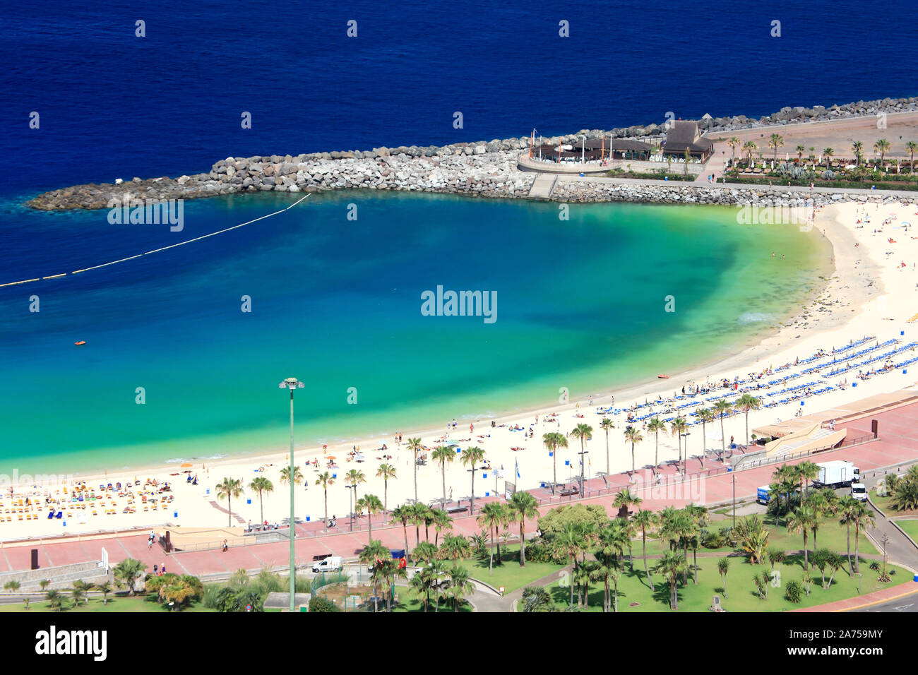 Canary Islands, Gran Canaria, Puerto Rico, Playa de Los Amadores Stock Photo