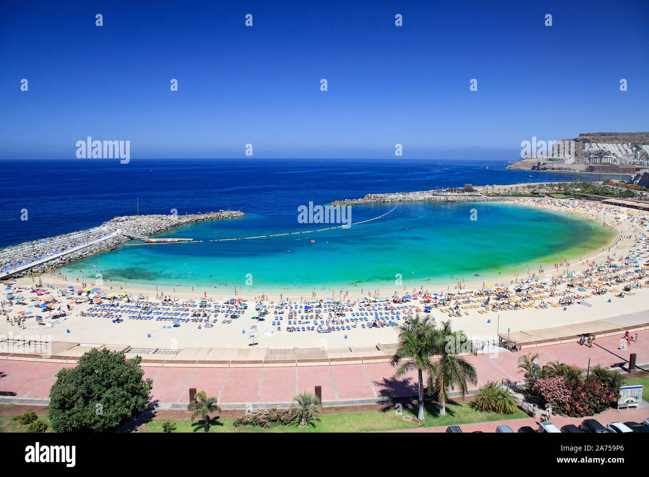 Canary Islands, Gran Canaria, Puerto Rico, Playa de Los Amadores Stock Photo