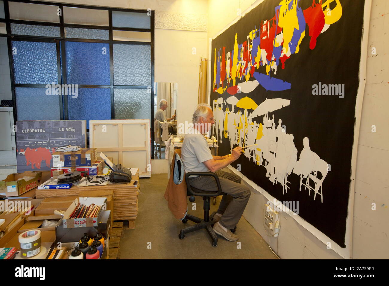 GERARD FROMANGER, FRENCH PAINTER Stock Photo Alamy