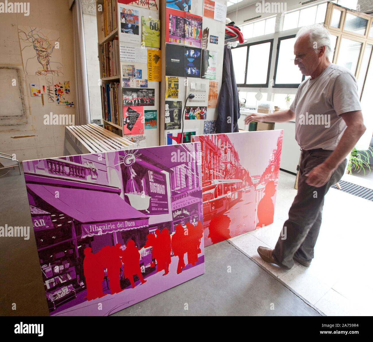 GERARD FROMANGER, FRENCH PAINTER Stock Photo Alamy