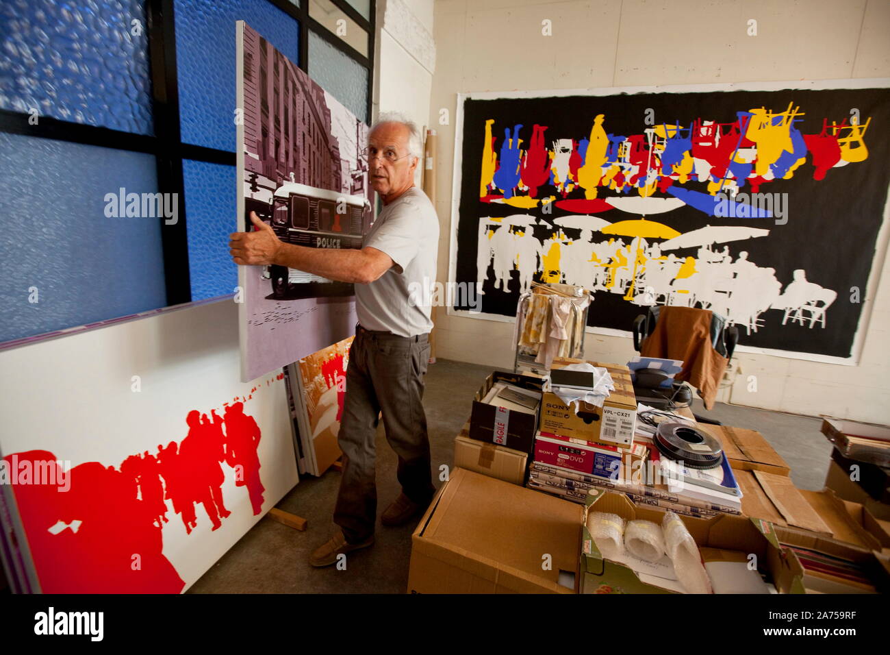 GERARD FROMANGER, FRENCH PAINTER Stock Photo Alamy