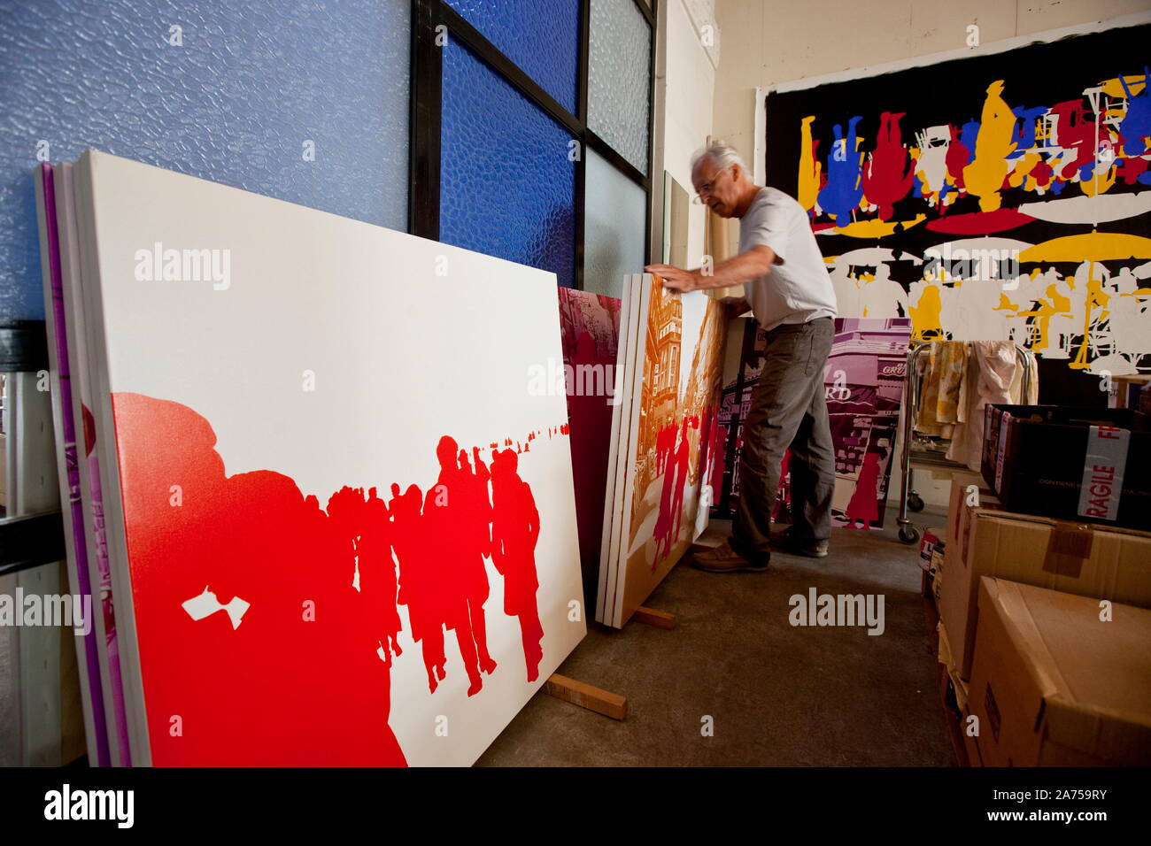 GERARD FROMANGER, FRENCH PAINTER Stock Photo Alamy