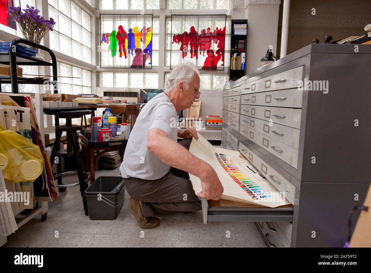 GERARD FROMANGER, FRENCH PAINTER Stock Photo Alamy