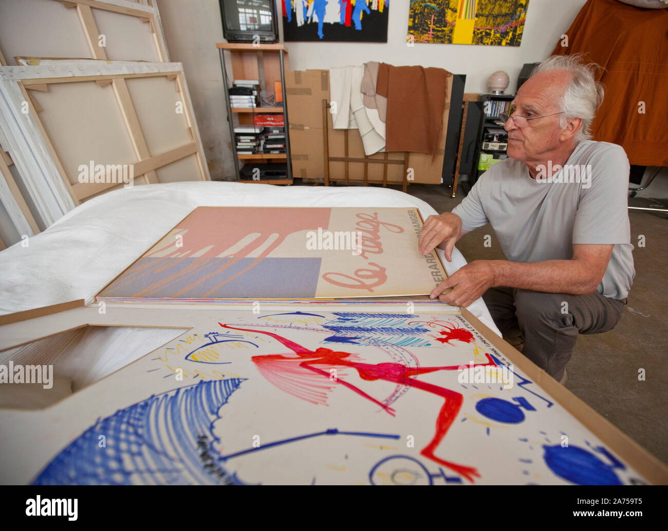 GERARD FROMANGER, FRENCH PAINTER Stock Photo Alamy