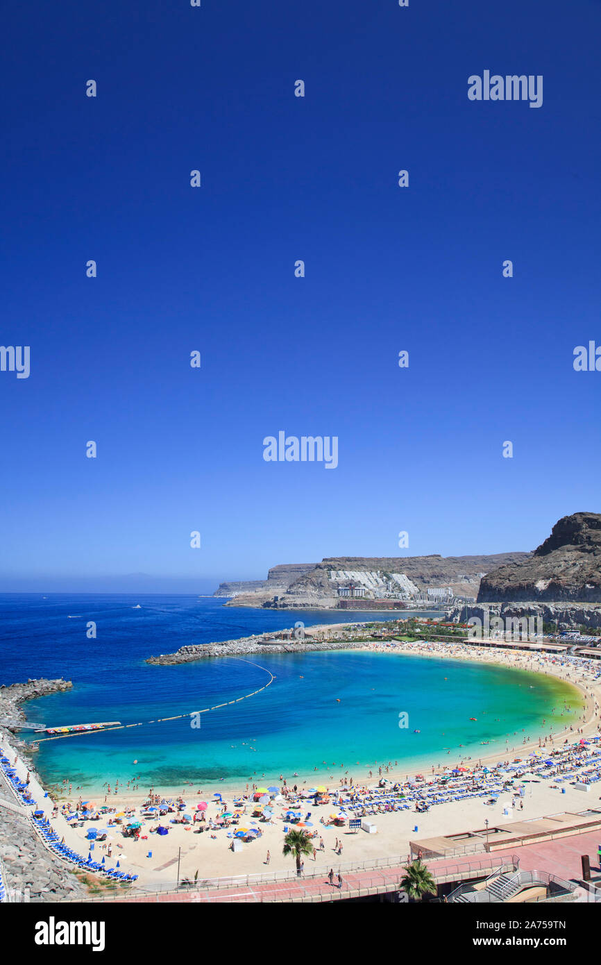 Canary Islands, Gran Canaria, Puerto Rico, Playa de Los Amadores Stock Photo