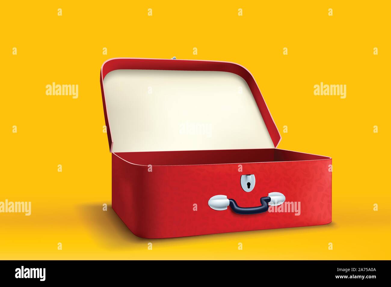 red travel case Stock Vector