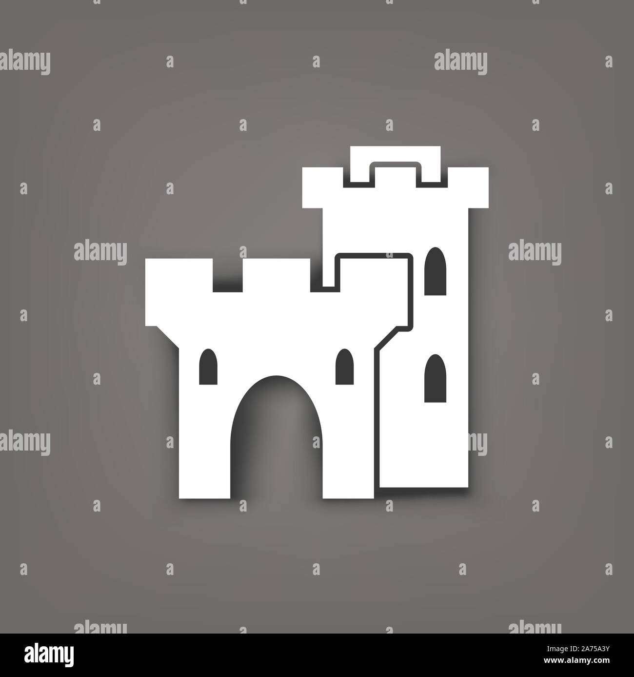 white castle icon Stock Vector