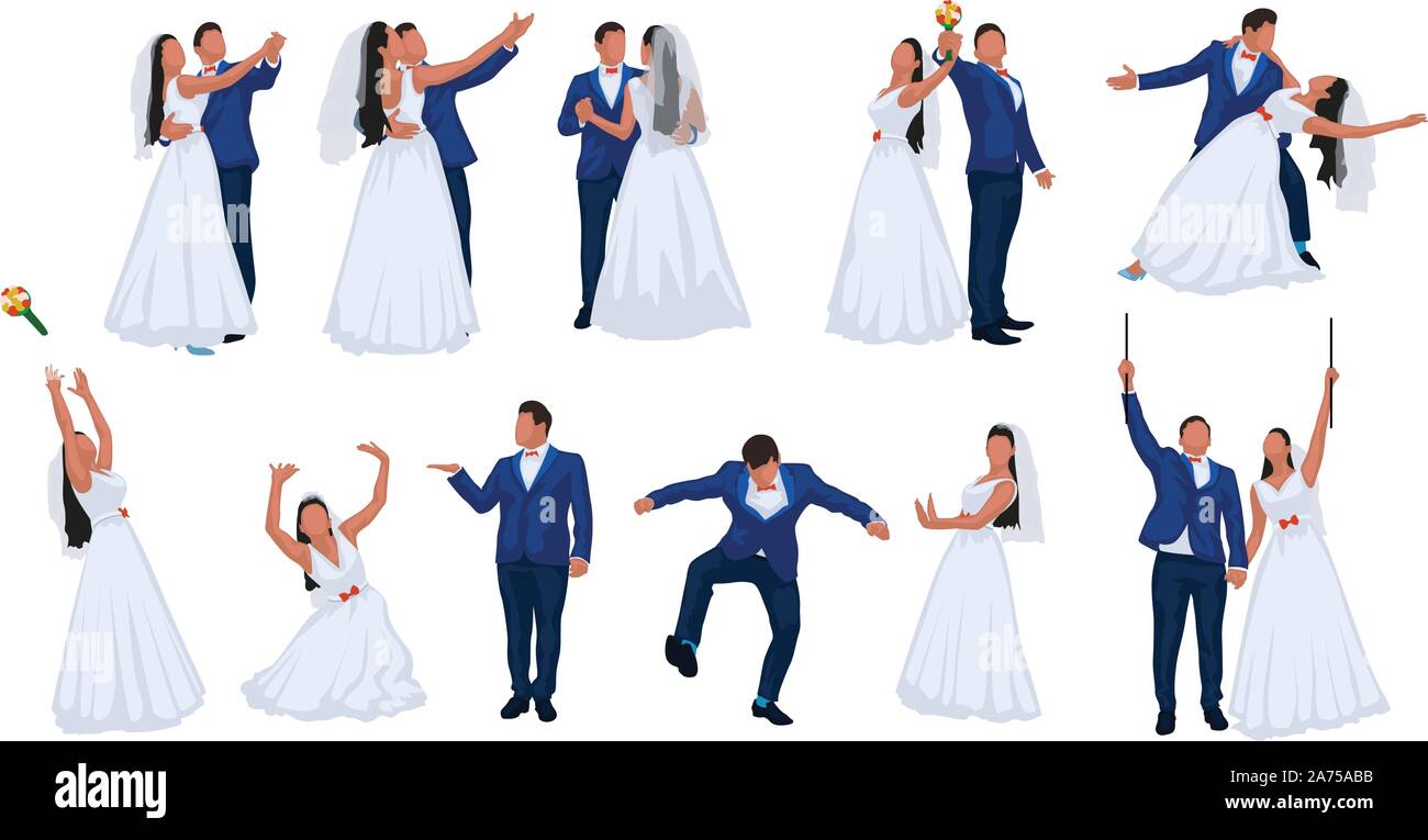 wedding couple set 2 Stock Vector Image & Art - Alamy