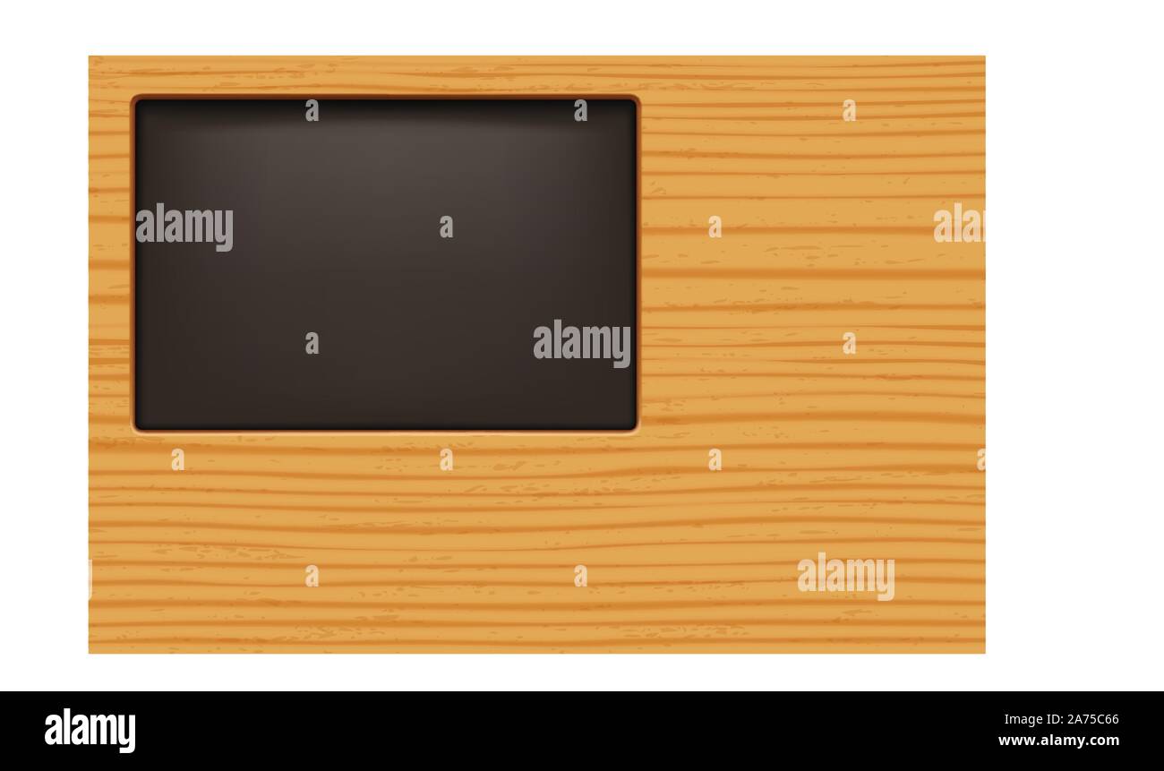 wooden background with window Stock Vector