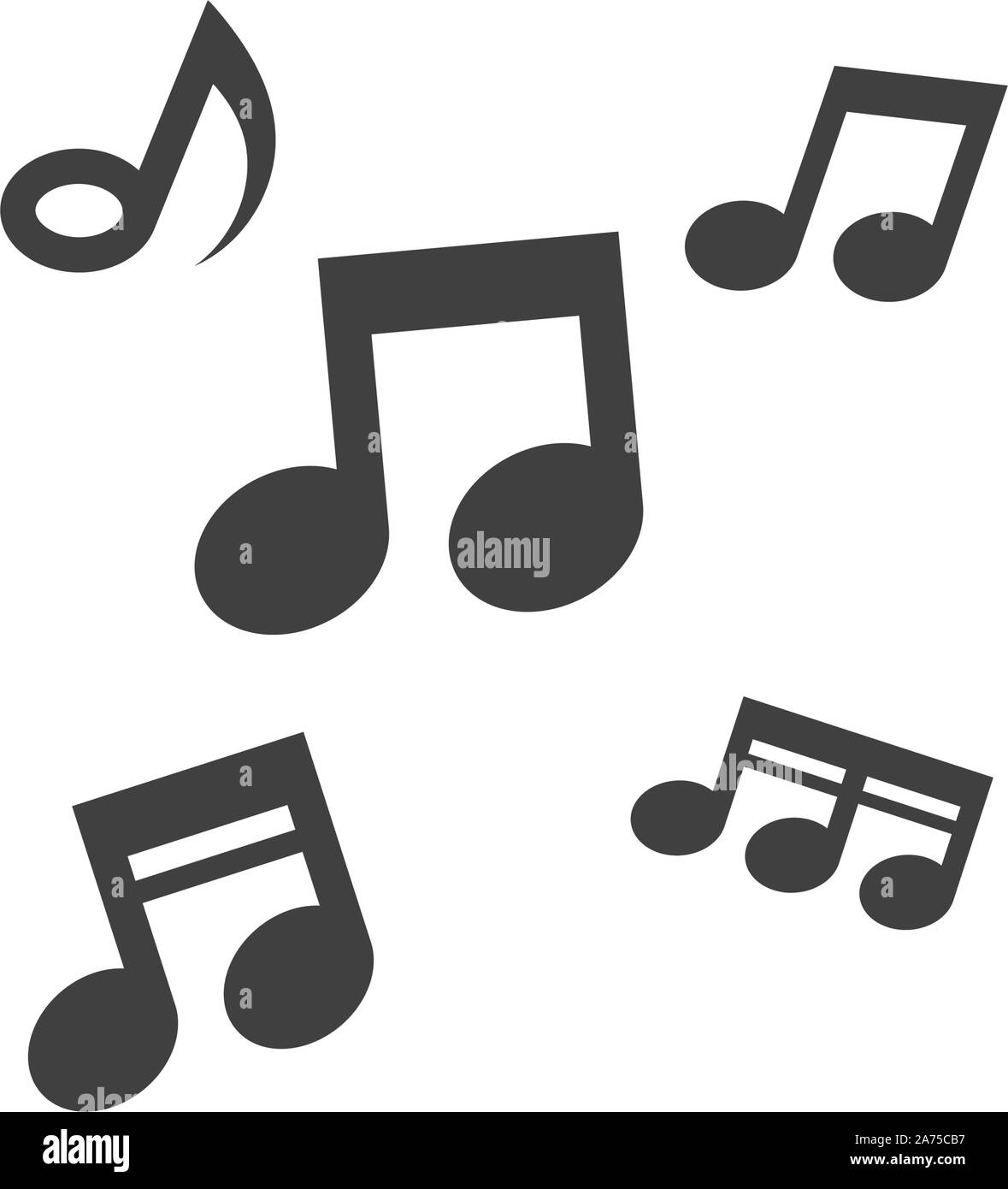 Music note Icon Vector illustration design Stock Vector Image & Art - Alamy