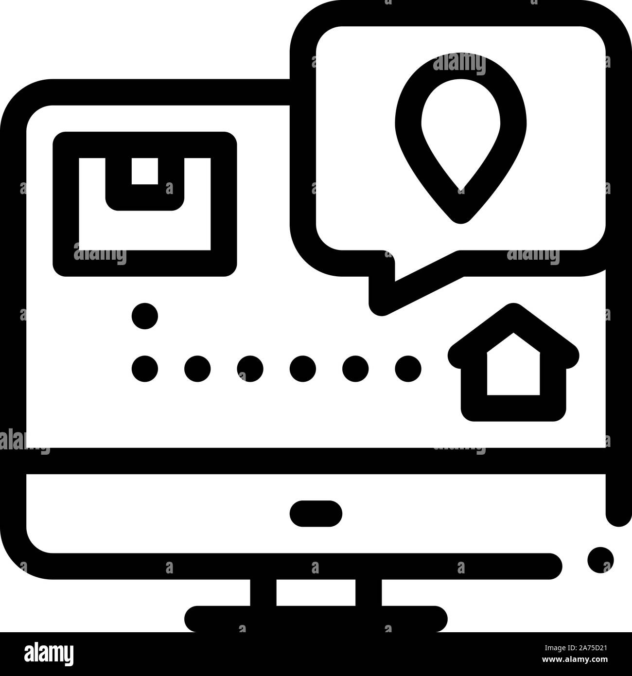 Parcel Destination Postal Transportation Company Icon Vector ...