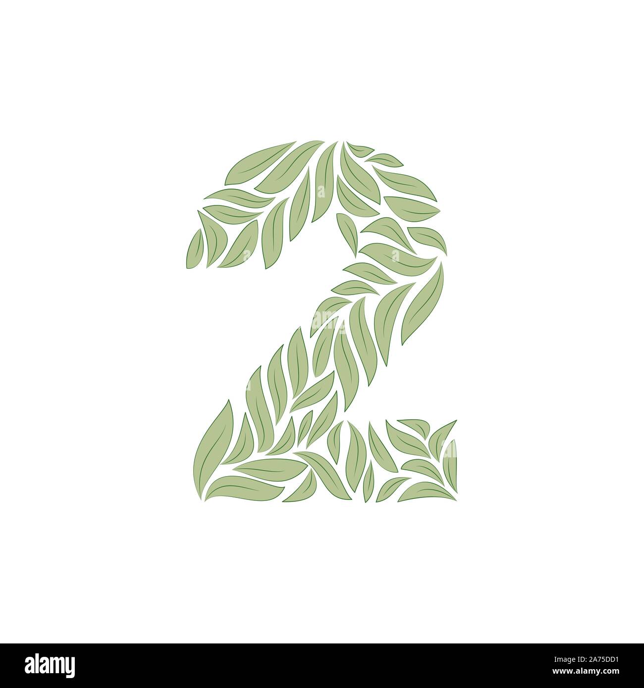 Ornamental number 2 on white Stock Vector Image & Art Alamy