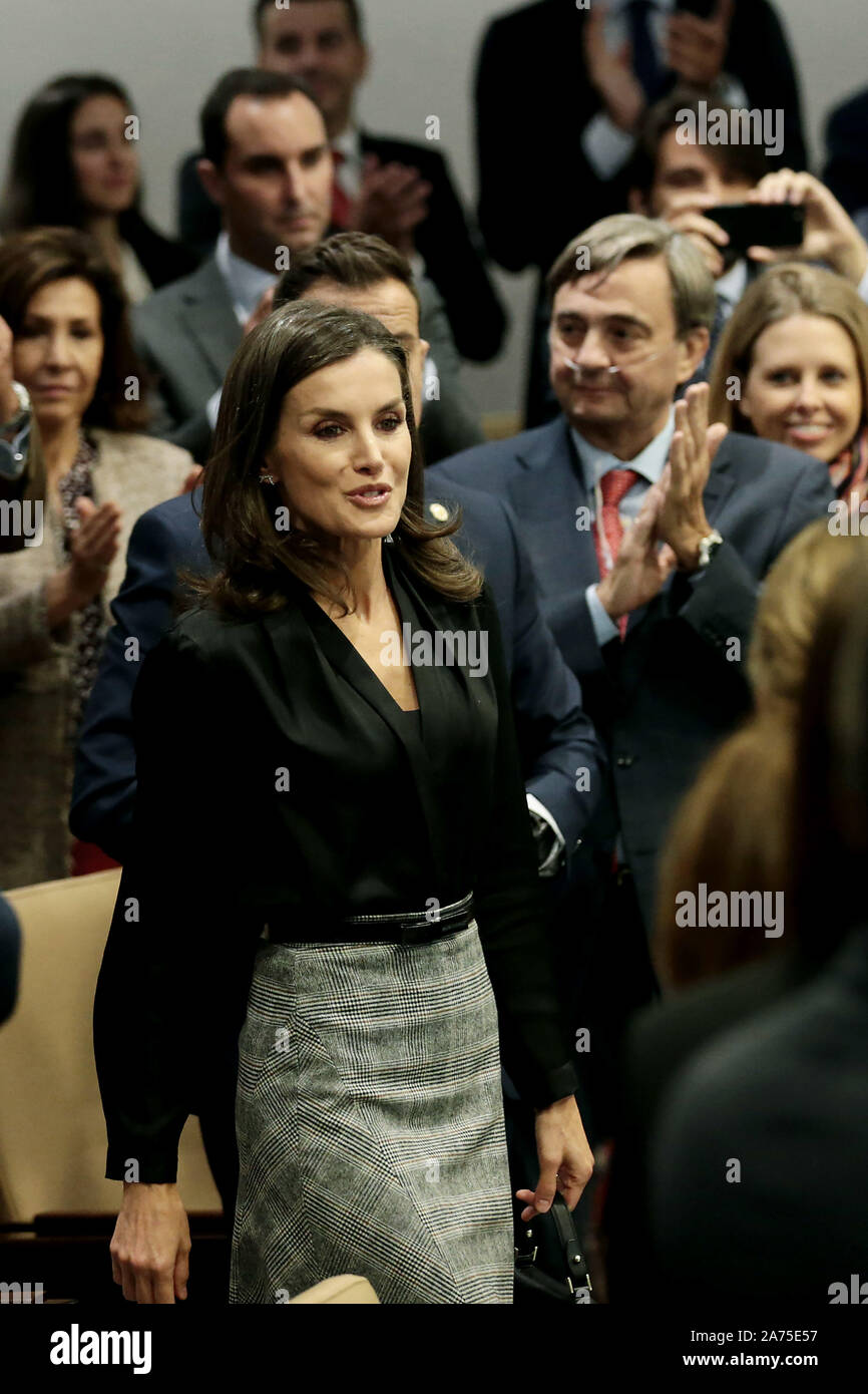 Madrid, Spain; 30/10/2019.- Queen Letizia presides over the delivery of the International Friendship Award (IFA), seven Chinese and African entrepreneurs recognize their contribution to investment and job creation in their countries and abroad. The Winners are Li Ka Shing, president of CK Hutchison Holdings; Hong Tianzhu, president and CEO of Texhong Textile Group Limited; Liling Qi, president of Puente China España and La Roca Golf Resort; Lidan Qi, general director of Puente China España; and Chen Xi, president of Sanquan Food Co. Ltd. In addition, the trajectory of the president of the Firs Stock Photo