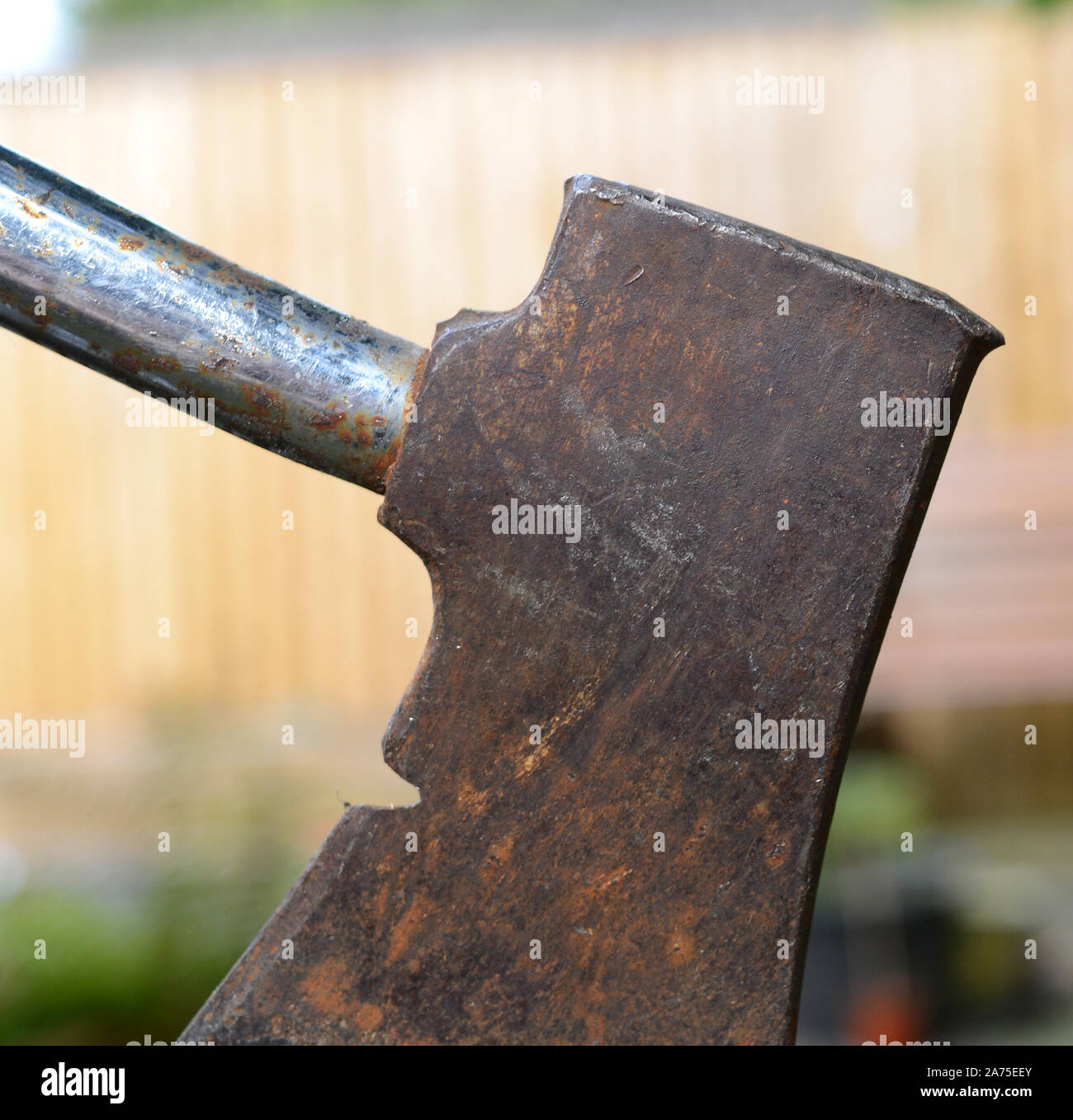 Old used hand axe Stock Photo Alamy