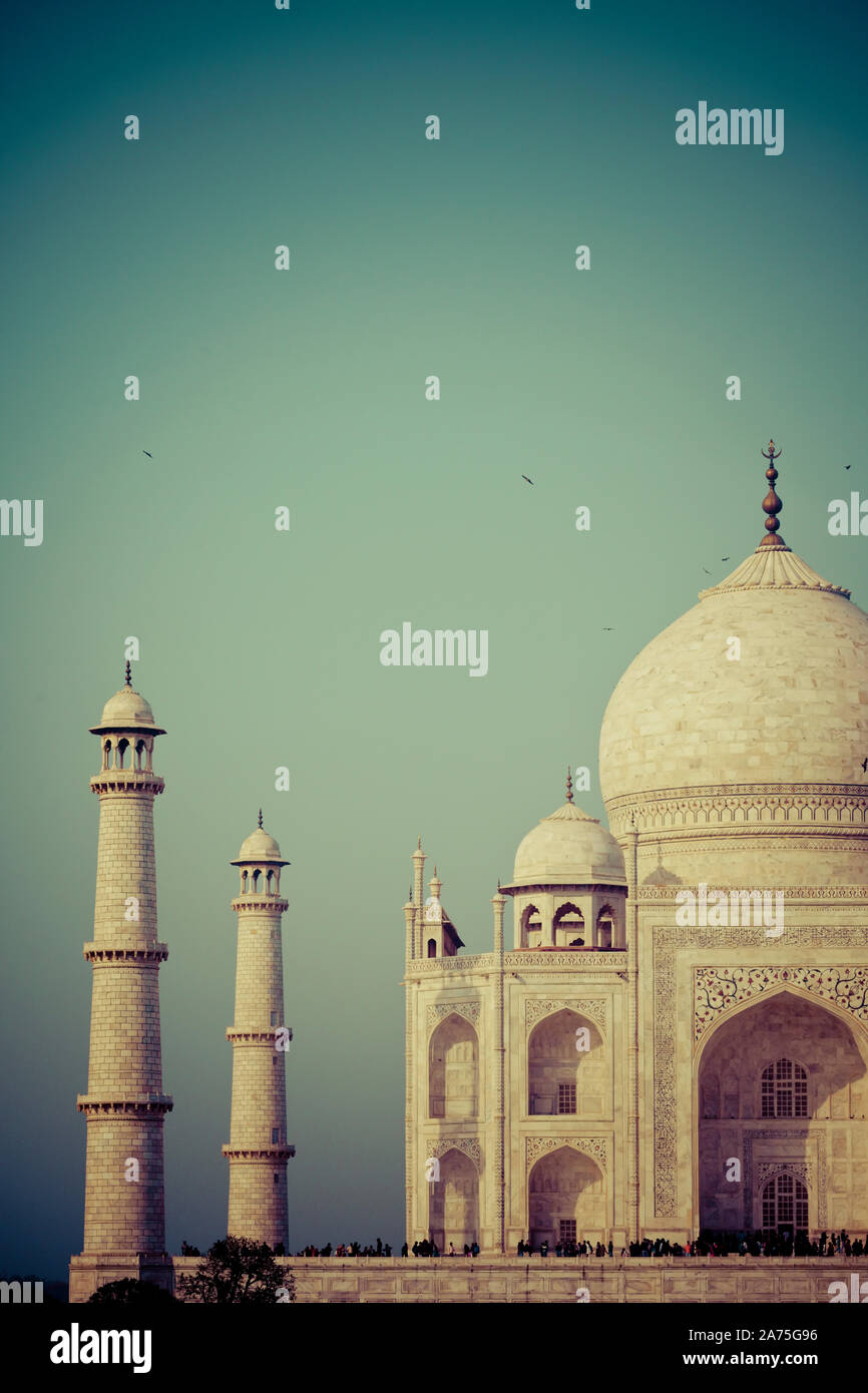 India, Uttar Pradesh, Agra, Taj Mahal (UNESCO site) Stock Photo