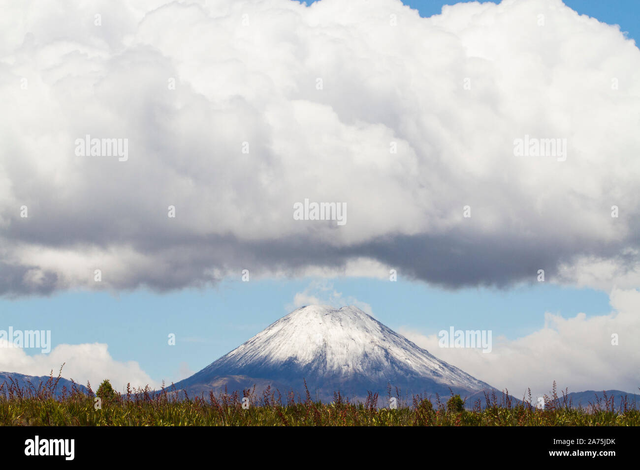 MOUNT NGAURUHOE, NEW ZEALAND Stock Photo