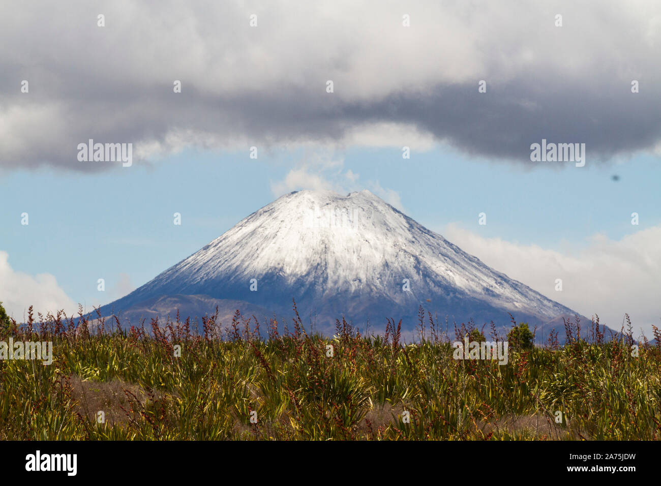 MOUNT NGAURUHOE, NEW ZEALAND Stock Photo