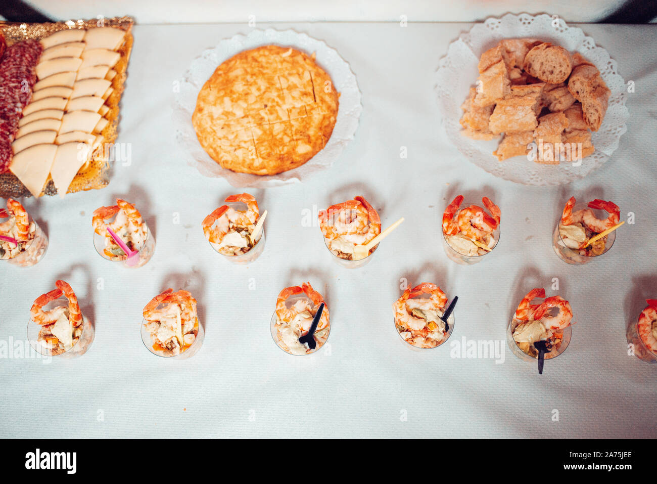 Table full of food at a party Stock Photo - Alamy