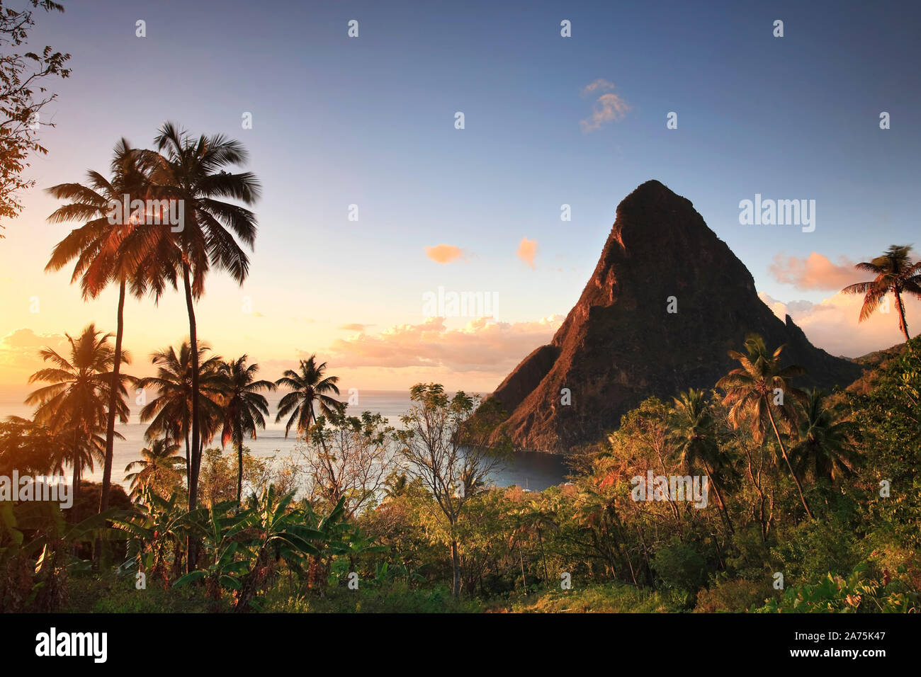 Caribbean, St Lucia, Gros Piton Stock Photo - Alamy