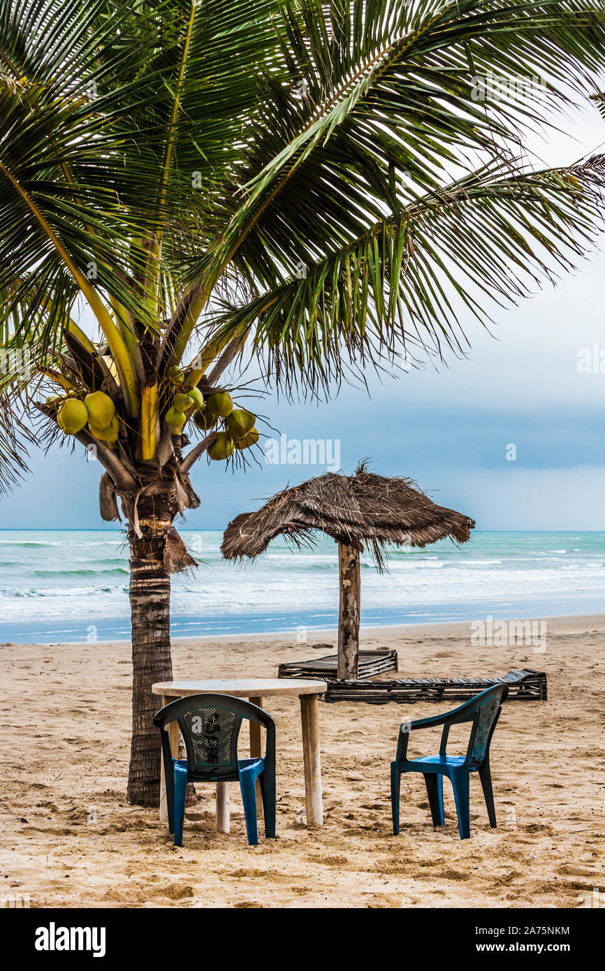 A deserted stretch of beach at Sanyang in The Gambia Stock Photo Alamy