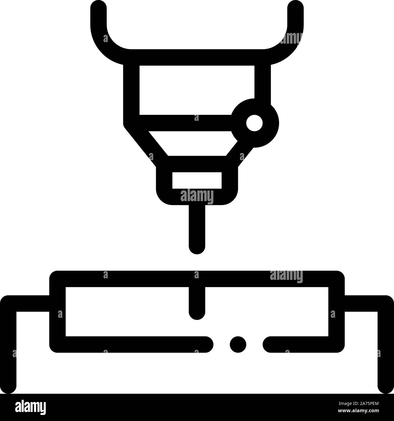 Factory Drilling Metallurgical Icon Vector Illustration Stock Vector