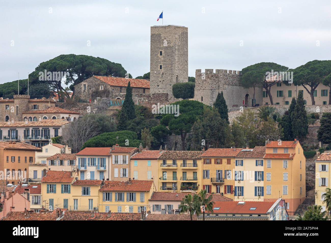 Fortification Castle Tower in Cannes France Stock Photo Alamy