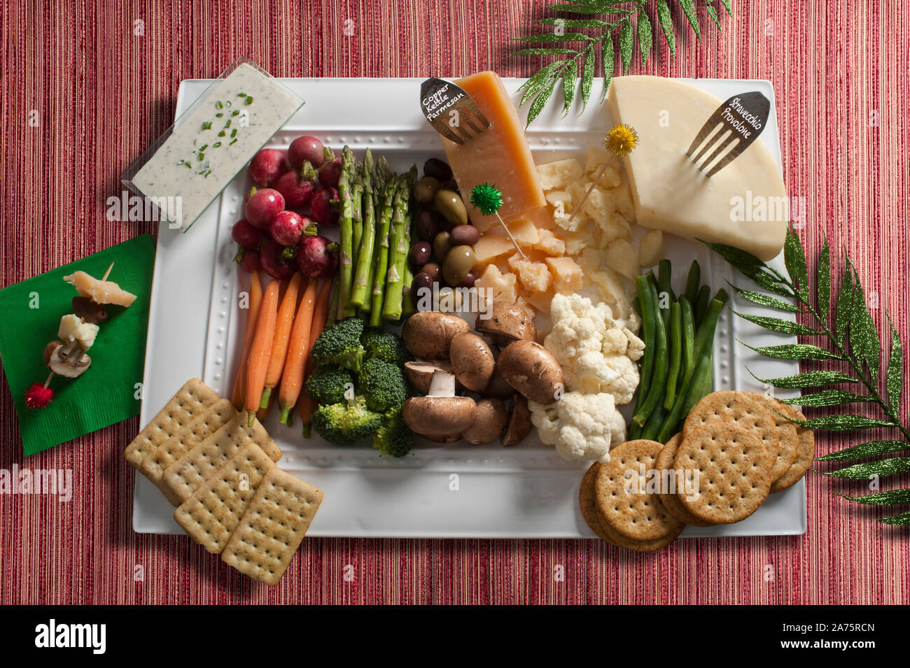 Vegan Antipasto Platter Stock Photo